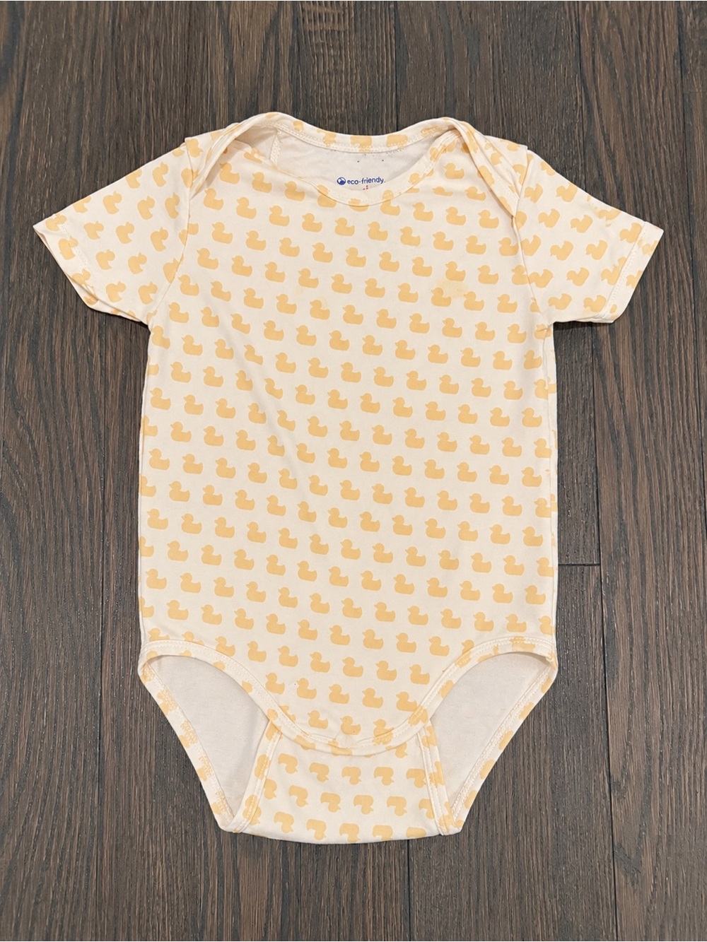 Magnetic Me Duck Print Organic Cotton Modal Bodysuit 9-12M Yellow Ducks Baby
